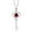 Created Ruby, July, variant on 925 Sterling Silver Red Created Ruby Key Pendant Necklace for Women (1.04 Cttw, Round 5MM, with 18 inch Silver Chain)