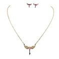 thumbnail image 2 of Pendientes con de Color Dorado Joyas Accesorio Nupcial Ocasión de Casamiento Formal Colcomx  Pendientes de collar de oro, 2 of 7