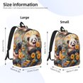 thumbnail image 3 of Yiaed Elegant Cute Panda Sunflower Print Backpack, Premium Laptop Backpack, Travel Backpack for Women, Lightweight Backpacks, Comfortable Back Pack-Small, 3 of 5