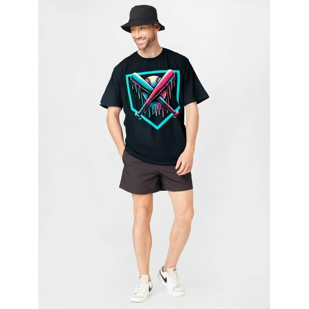 Funny Sarcasm Joke Sarcastic Humor Graphic Playera para Hombres y MujeresBaseball Home Plate Drip Baseball Bat, Baseball Drip T-Shirt-100% Cotton -220g Tee For Adult, Men, Women, Teen, Teenager, Ado