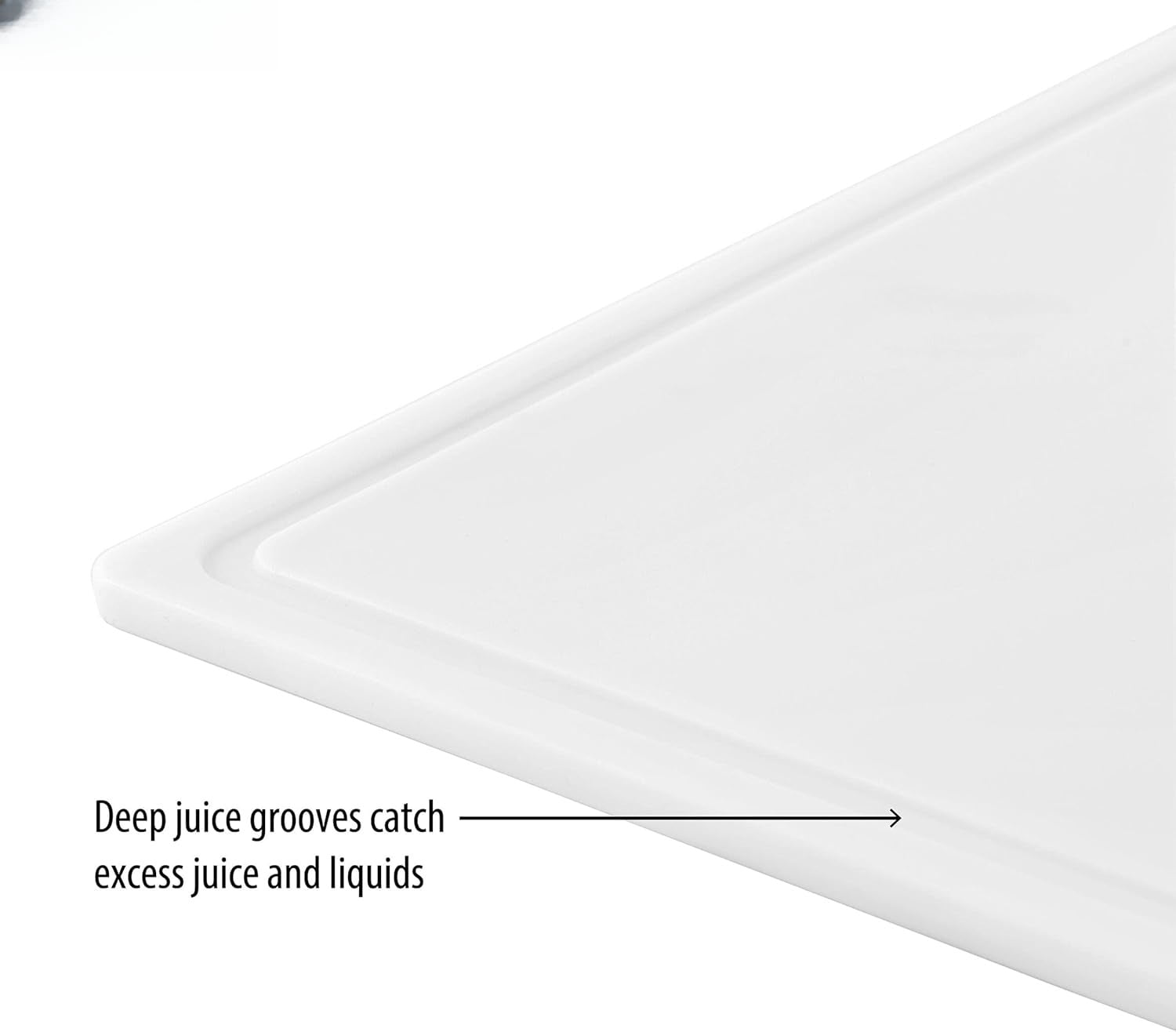 Extra large plastic cutting board, dishwasher-safe, with juice groove, non-slip surface, durable