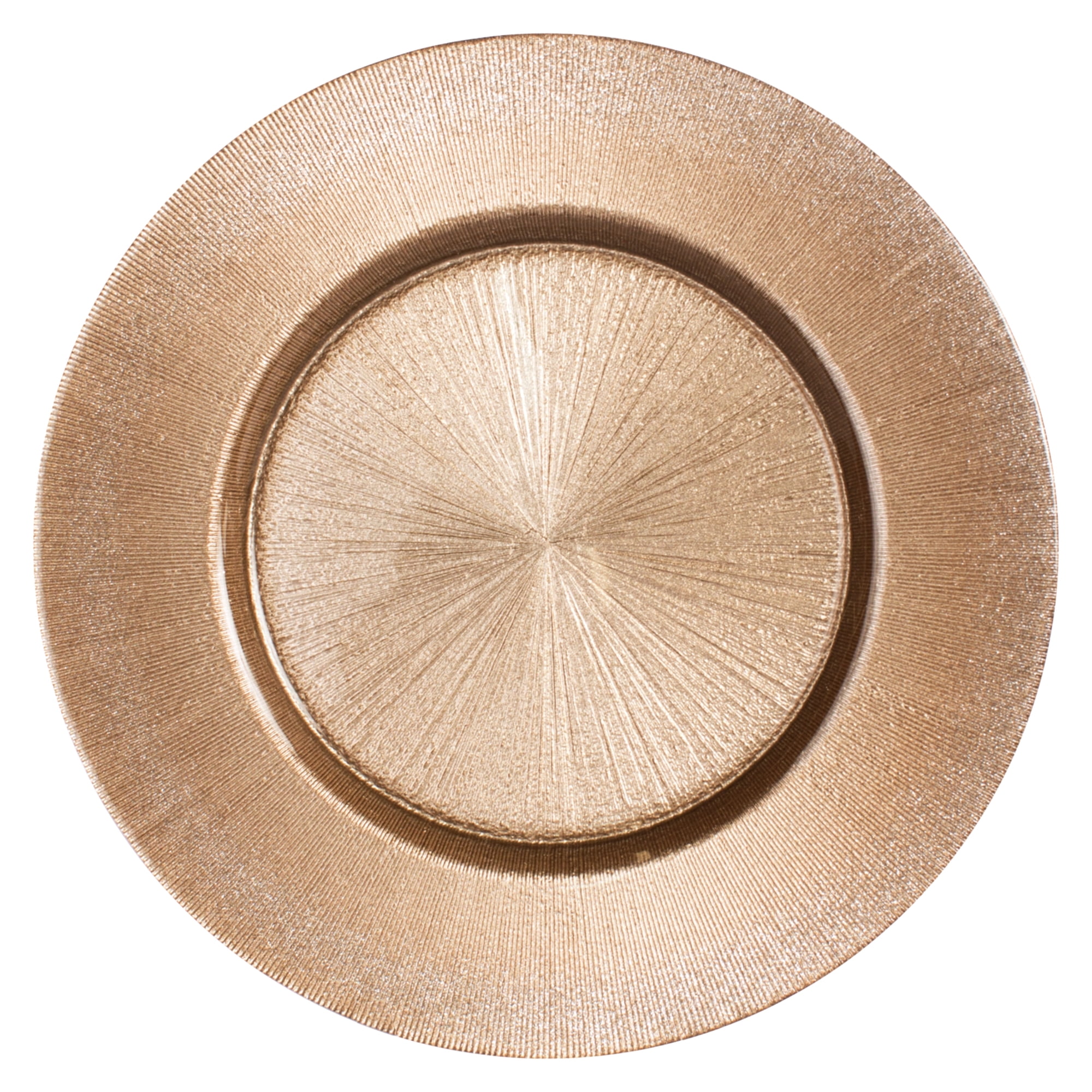 Set/12 RITZ Taupe Glass Charger Plates 
