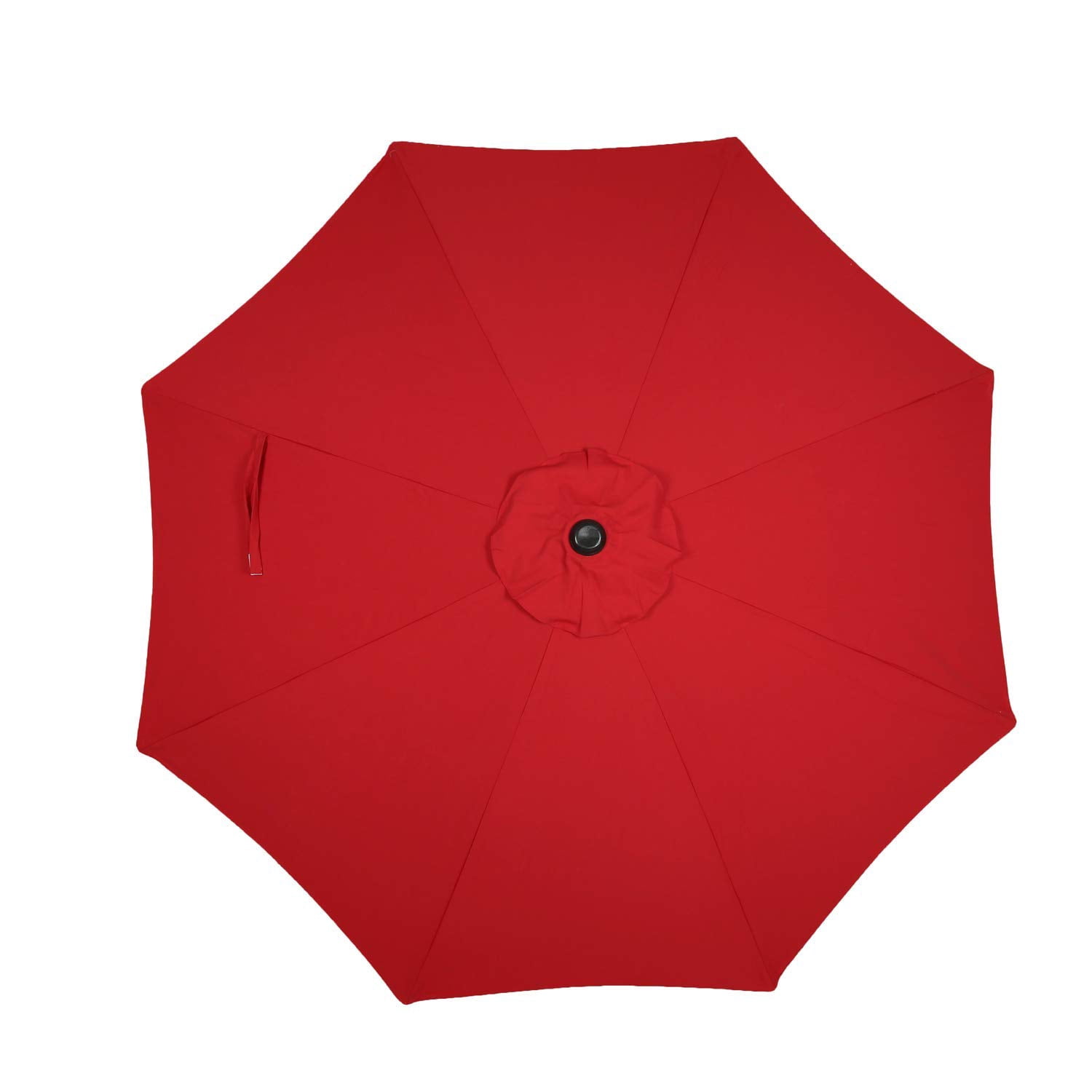 Ulax Furniture 9 Ft Outdoor Umbrella Patio Market Umbrella Aluminum with Push Button Tilt&Crank, Sunbrella Fabric, Umbrella Cover Included, Jockey Red