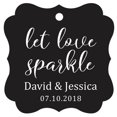 thumbnail image 1 of 500 Pcs Gift Tags/ Kraft Hang Tags with Free Strings| Scalloped Tag Style Color Rectangular With Heart Punched, 1 of 2