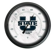 NCAA Utah State Aggies 14 in. Dia. Indoor & Outdoor LED Thermometer, Black