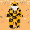 thumbnail image 2 of oqasdz Halloween Family Matching Outfits Hooded Rompers Loungewear for Toddler Baby Casual Comfort Cozy Daily Wear, 2 of 3