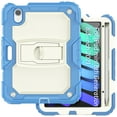 thumbnail image 3 of iPad Mini 6 Case 2021 8.3-inch, Dual Layer Shockproof Heavy Duty Rugged Hybrid Kickstand Protective Cover with Shoulder Strap & Pencil Holder, Sky Blue, 3 of 9