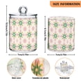 thumbnail image 5 of Yayeee 4 Pack Qtip Holder Bathroom Cotton Swab Canister with Lid Clear Dispenser Set, Retro Green Stars, 5 of 6