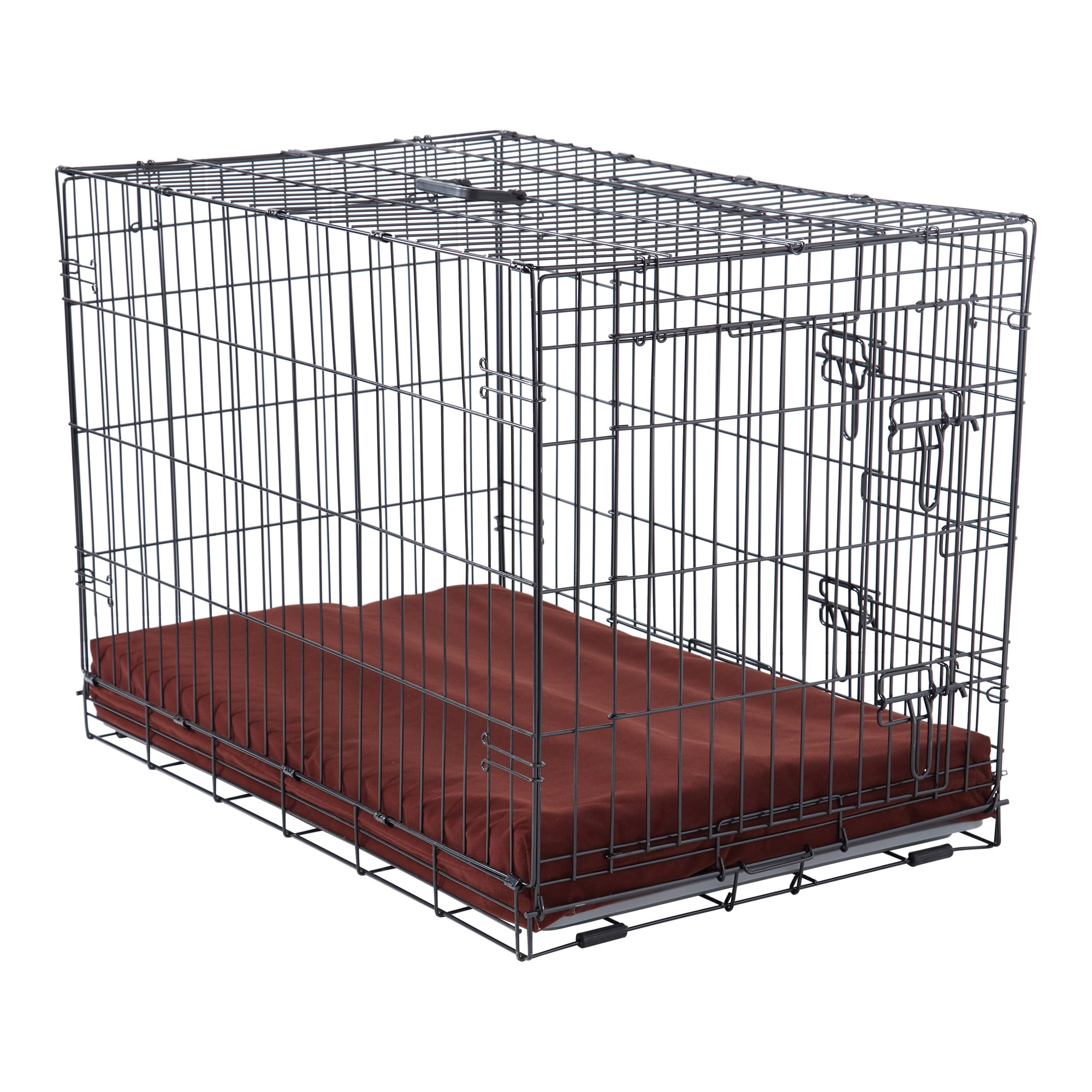 Happy Hounds Cooper Deluxe Reversible Crate Pad, Burgundy, Small (30" x 19")