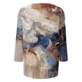 thumbnail image 6 of JGNGSHN Teacher Tops for Women V Neck Floral Print Dressy Casual Blouses Slim Fit Floral Print Tunic Top, 6 of 7