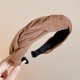 thumbnail image 1 of Diadema marrón de otoño e invierno para mujer, paquete de cabello con calavera alta, banda para el cabello a presión superior que combina con el tocado de horquilla para viajes al aire libre, 1 of 5