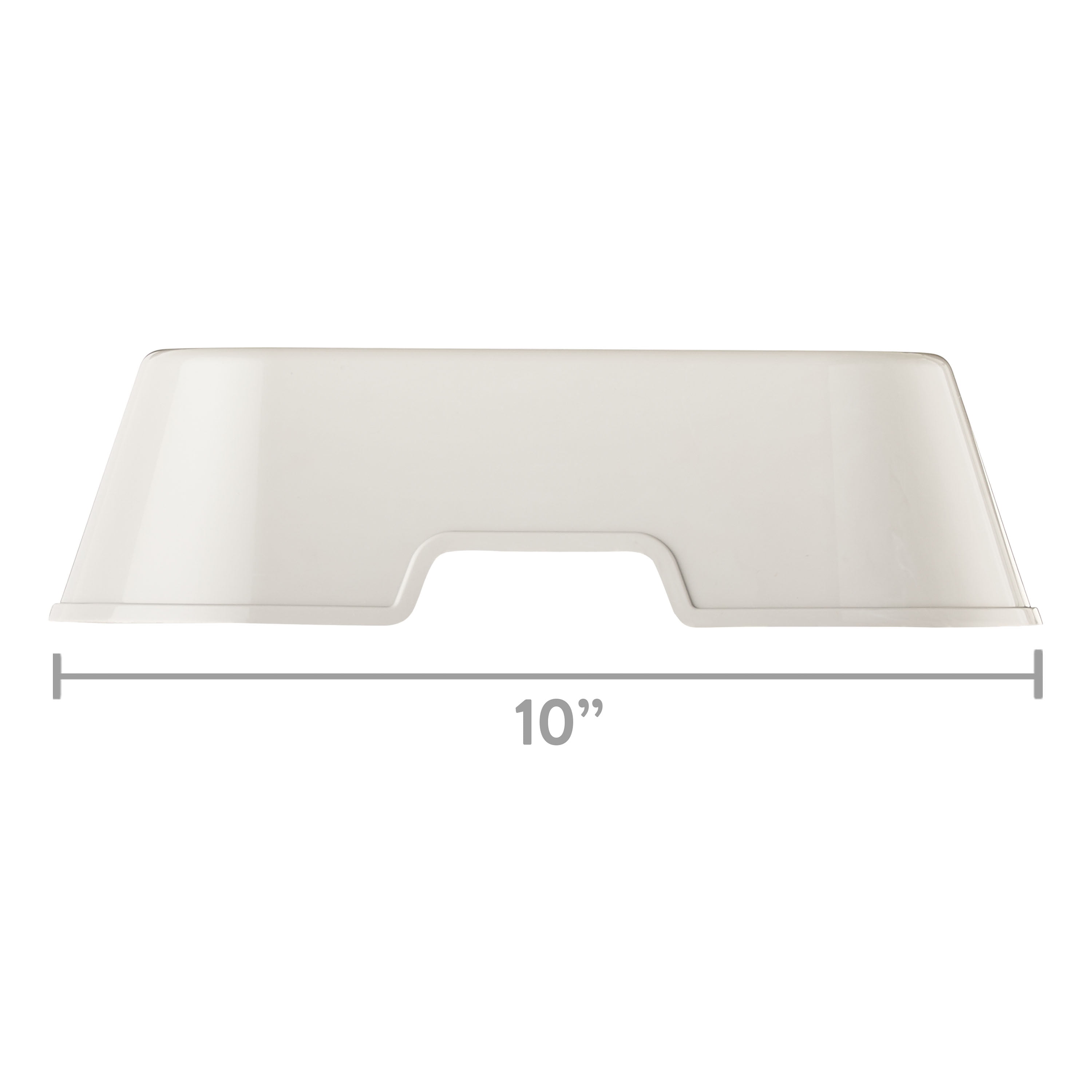Vibrant Life Medium 8-Cup Square Double Wall Plastic Pet Bowl, Gray