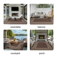 thumbnail image 4 of DEORAB 9'x12' Outdoor Rugs Waterproof Patio Reversible Plastic Carpet Camping Outside Mat,Coffee & Beige, 4 of 5