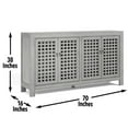 thumbnail image 2 of Rio 4-door Antique Gray 70-inch Wood Accent Cabinet, 2 of 9