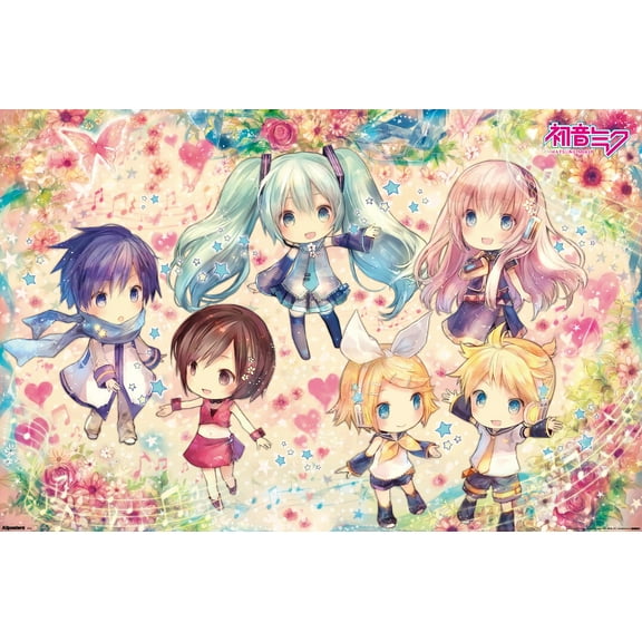 Hatsune Miku - Floral Fantasy Wall Poster, 22.375" x 34"