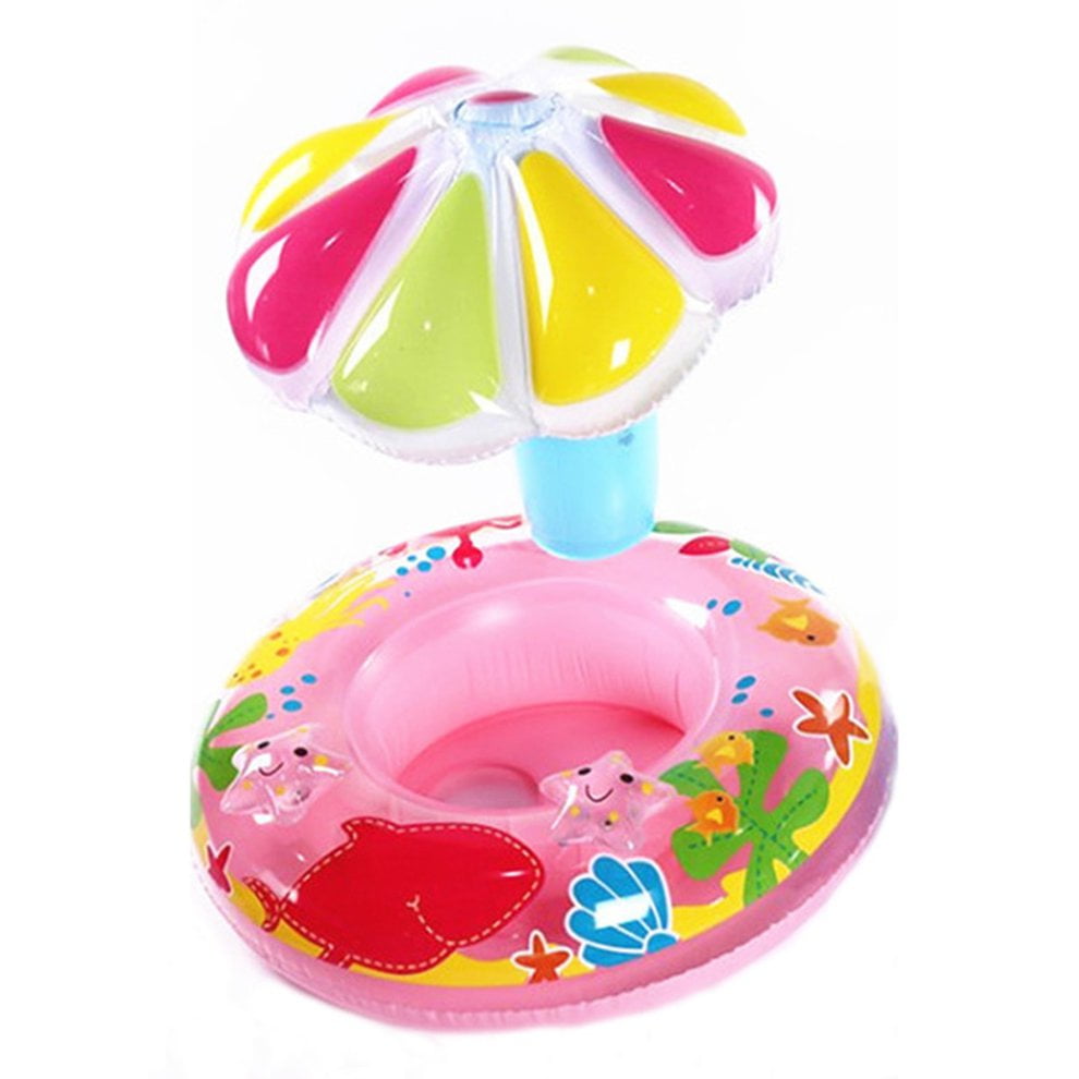 Inflatable Baby Swimming Ring Boat Mushroom Shape Swimming Circle Pool