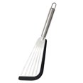 thumbnail image 1 of Fish Spatula Slotted Fish Turner Spatula Silicone Fish Spatulas for Nonstick Cookware Black, 1 of 7