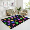 thumbnail image 4 of GZHJMY Soft Rug Large Area Rugs, Bright Colorful Hearts Comfortable Indoor Carpet, Baby Play Mat for Living Room Bedroom Nursery Decor Floor Mat 63x48inch Carpet Runner, 4 of 6