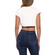 thumbnail image 3 of Cárdigan de mezclilla casual para mujer Inspire Chic, con mangas cortas, chaqueta de jean, color blanco, talla M, 3 of 6