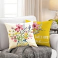 thumbnail image 3 of Spring Outdoor Throw Pillow Covers 16x16 Set of 4 Garden Flowers Farmhouse Patio Decorative Cushion Covers Home Decor Couch for Sofa Bedroom Livingroom, 3 of 5