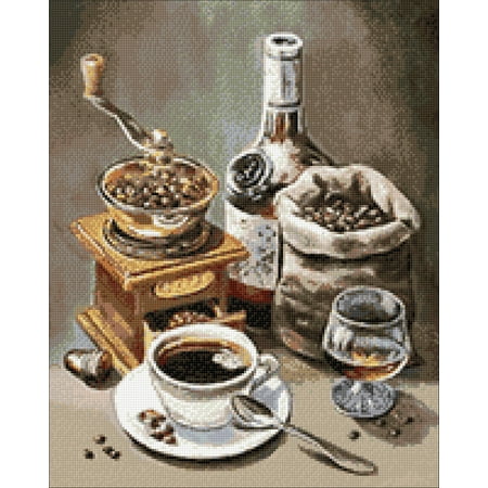 UPC: 4630103941830 | Diamond painting kit Coffee Time Crafting Spark 7.9 x 7.9 in CS2553