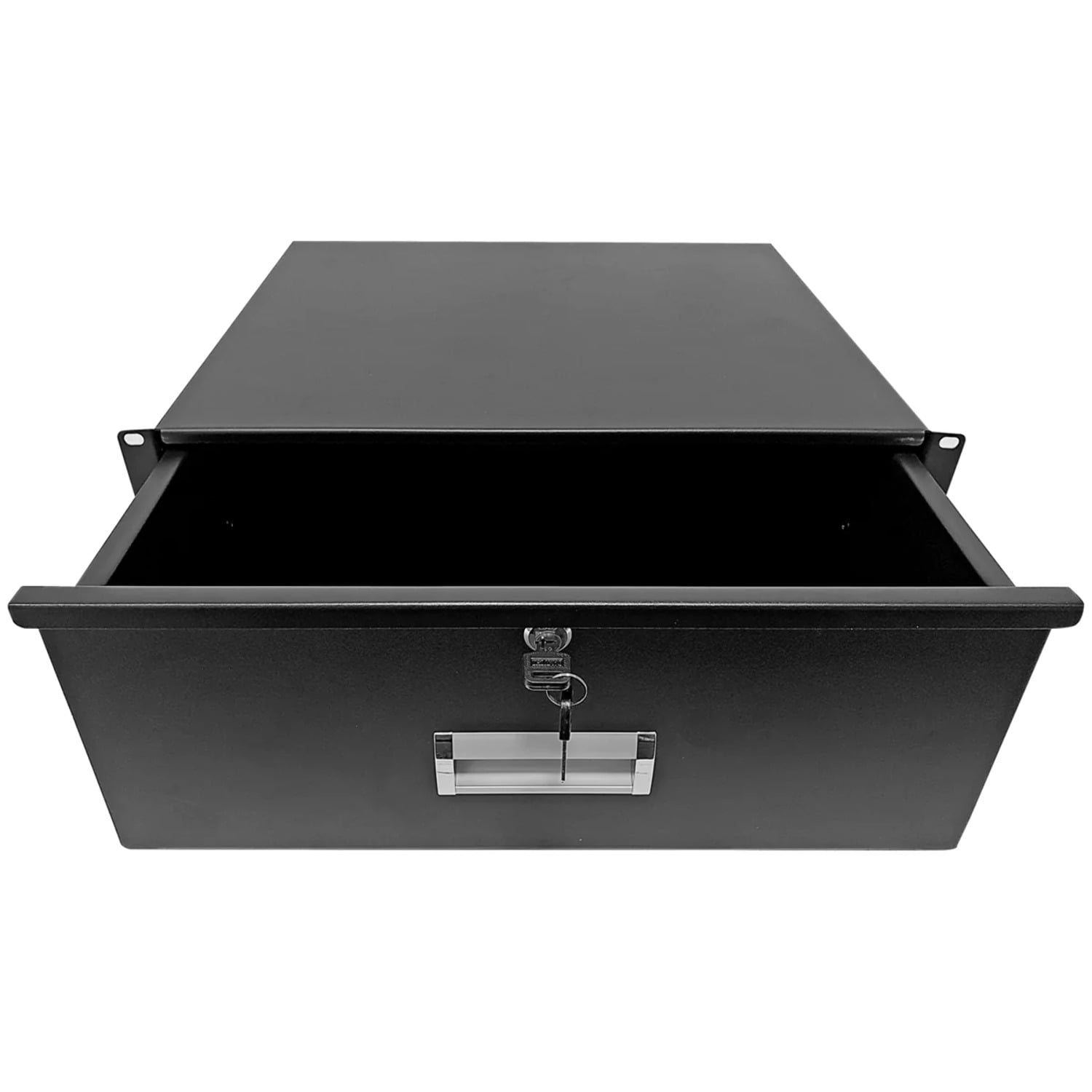 AxcessAbles 4U Locking Media Rack Storage Drawer 45LB Capacity