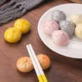 thumbnail image 2 of Qeeadeea/Cute Ceramic Chopstick Holders, Little Color Steamed Bun Chopstick Rests, Dinner Chopstick Stand For Home Decoration, Restaurant, Table Decoration-orange-5x2.5x1.6cm, 2 of 7