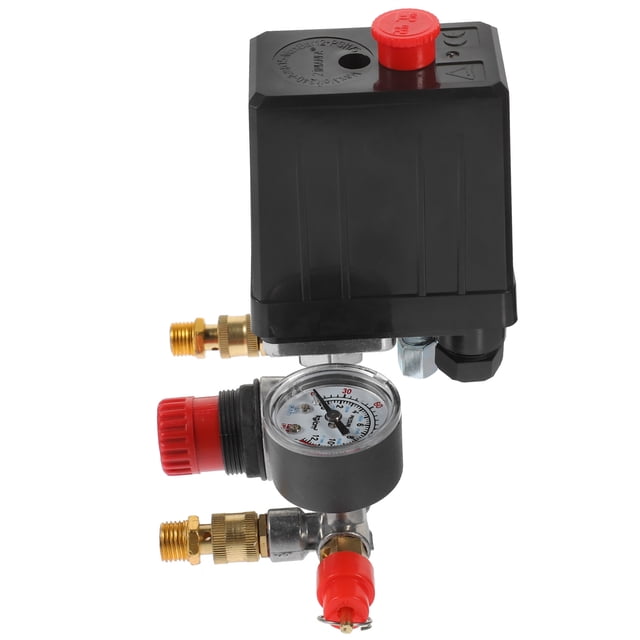 MERRYHAPY 1 Pce Vanne de Réduction de Pression à Trou Unique avec Baromètres pour Conduction d'Eau Noir
