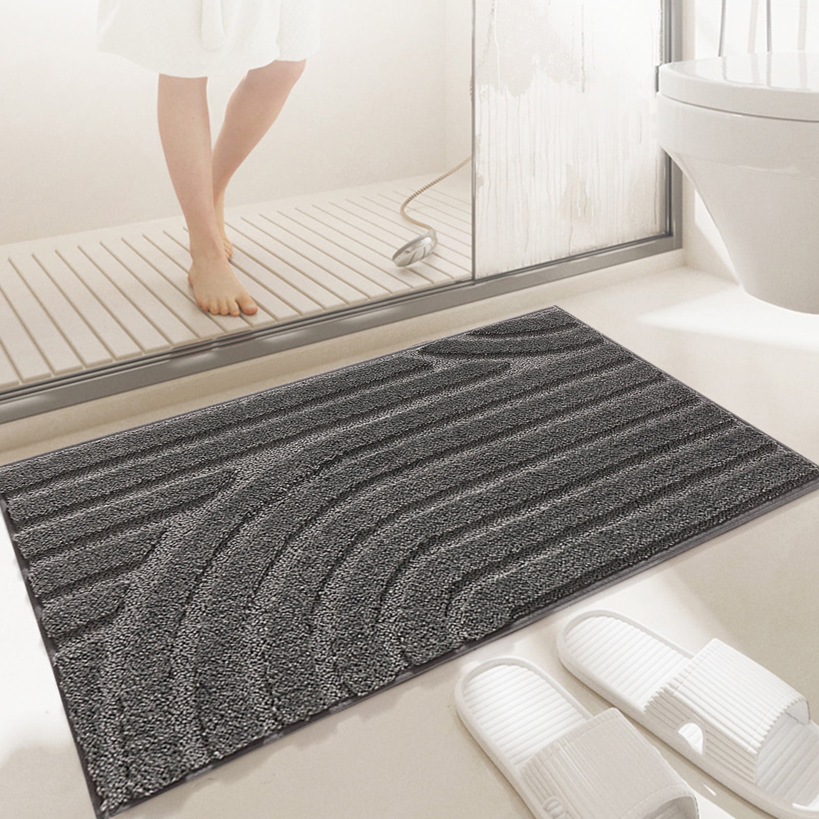 Bathroom Rug Rug, Extra Soft And Absorbent Microfiber Bath Rugs, Non-Slip Plush Bath Carpet, Machine Wash Dry, Bath Rugs For Bathroom Floor,Tub ,wash Floor