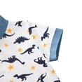 thumbnail image 6 of Toddler Baby Boy Clothes Shorts Set Dinosaur Print Shirt Short Sleeve Stand Collar Button Top Solid Shorts Summer Outfit, 6 of 7