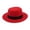 Red, variant on Lroveb Fedora Hats for Women Wide Brim Wool Felt Flat Top Hat Party Church Trilby Cap
