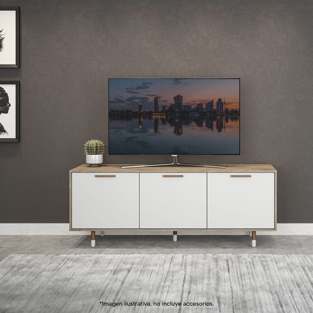Mesa para Televisión Mobi Muebles Modelo Petalita de Madera