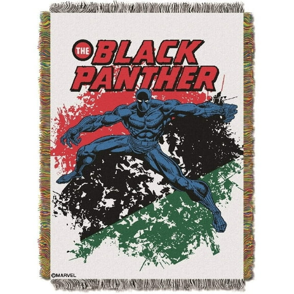Black Panther Panther Defend Woven Tapestry Throw Blanket