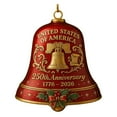 thumbnail image 4 of Shoreew United States 250th Anniversary Bell Ornament Patriotic Commemorative Doorbell Xmas Tree Hanging Decoration for Home Garden Decor, 4 of 7