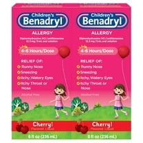 Children's Benadryl Allergy Liquid Diphenhydramine HCl, 16 fl oz
