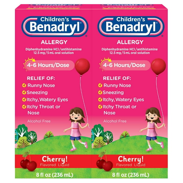 Children's Benadryl Allergy Liquid Diphenhydramine HCl, 16 fl oz