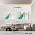 thumbnail image 4 of Elephant Stock Spring Peacock I Wall Art - Horizontal Multi Panel Canvas - Living Room Wall Decor - Animal Multi Panel - Turquoise And White Decor By James Wiens - 65" x 42", 4 of 8