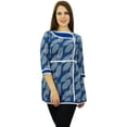 thumbnail image 1 of Phagun Kurta Décontractée pour Femmes, Haut à Manches 3/4, Kurti Court en Coton, 1 of 5