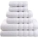 thumbnail image 1 of XmhyTop-A Juego de 6 toallas de algodón suaves y absorbentes para el baño, color blanco, 1 of 5