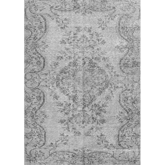 Ahgly Company Indoor Rectangle Persian Gray Traditional Area Rugs, 7' x 10'