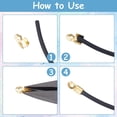 thumbnail image 3 of PinesC 2000PCS Cord End Caps for Jewelry Making, 3x6mm Foldable Cord Ends, Crimp End Tips with Loop for Leather, Rope, Ribbon, Crafts (Silver, Imitation Gold, KC Gold, Ancient, Black), 3 of 5