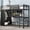 Black 19, variant on Queen Loft Bed with Desk and Storage Stairs, Multifunctional Metal Loft Bed with LED Lights and USB Ports, Black, No Box Spring Needed