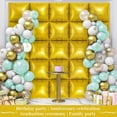thumbnail image 3 of LQQBOX Gold Square Foil Balloon Wall,25Pcs Double Sided Balloons Backdrop Helium Polyester Film Balloon Tunnel Arch Garland Kit for Birthday Bridal Anniversary Baby Shower Party Decorations, 3 of 7