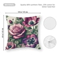 thumbnail image 3 of Floral Peony Throw Pillow Covers Blomming Elegance Rose Flower Beautiful Cushion Cover Comfortable Soft Breathable Home Decor Pillowcase 18x18 Inches, 3 of 5