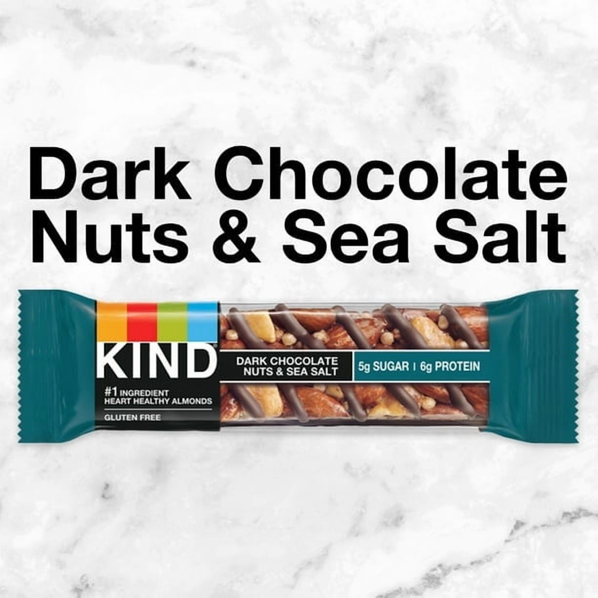 KIND Gluten Free Dark Chocolate Nuts & Sea Salt Snack Bars, 1.4 oz, 6 Count)2pack
