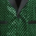 thumbnail image 6 of Wancir Glitter Blazers for Men's Shawl Lapel Wedding Metallic Sports Coat Party Sparkly Suit Jackets, 6 of 8