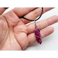 thumbnail image 6 of Pink Dalmation Jasper Handmade Point Necklace Silver Tone, 6 of 7
