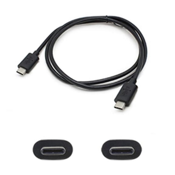 USB 3.1 Type Male to Male Black Adapter Cable, 3.3 ft.