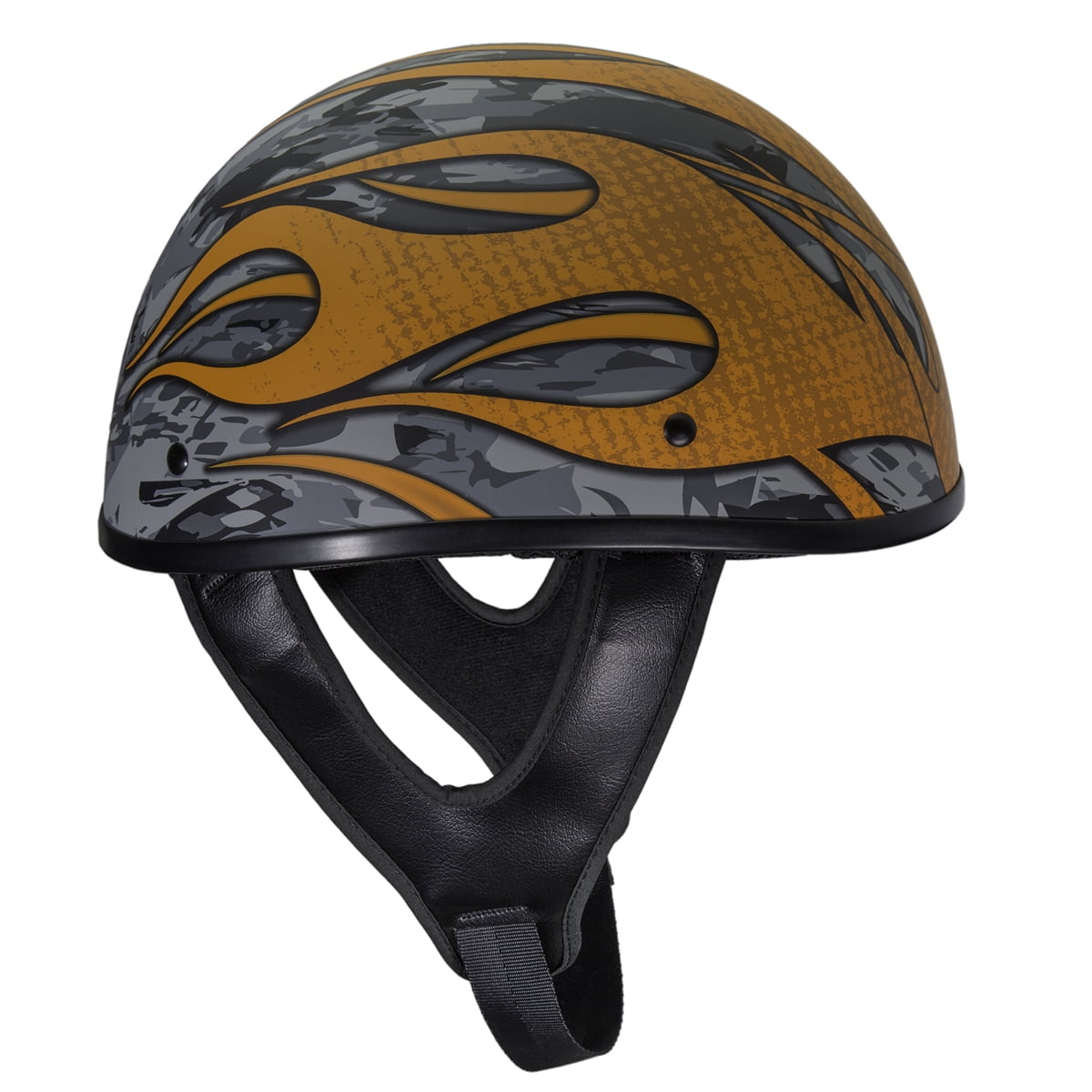 Fulmer, (1)3012824, Adult Shorty Motorcycle Helmet - DOT Approved - 301 TAC - Blaze Orange, L