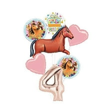 Mayflower Products Spirit Riding Free Party Supplies 4th Birthday Brown Horse Balloon Bouquet Decorations